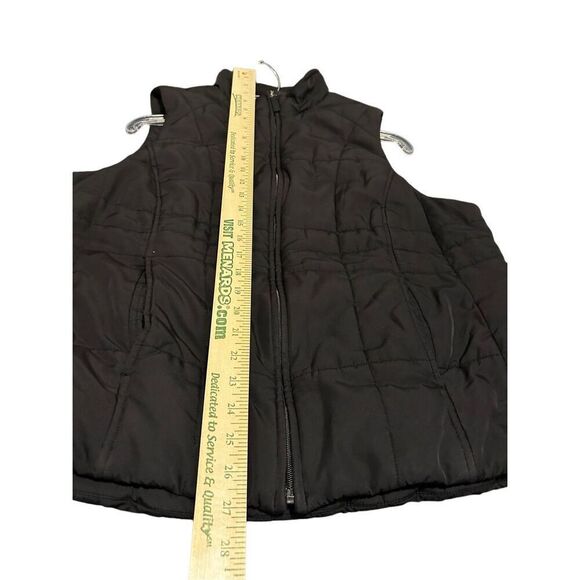 Althletic Works Woman Women’s Size 1X Black Quilted Zip Up Vest Pockets - Picture 12 of 12